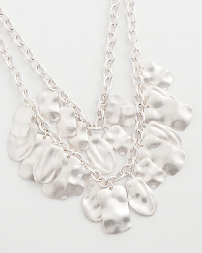 Chico's Double Square Charm Pendant Necklace