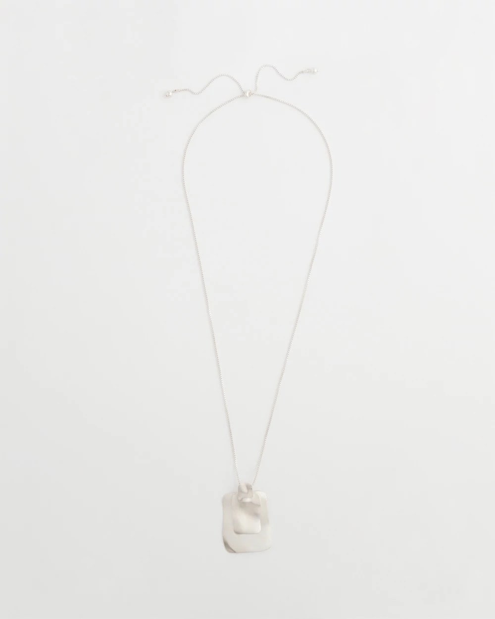 Chico's Adjustable Square Pendant Necklace