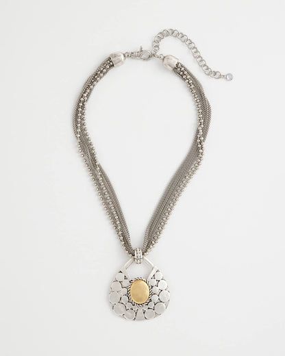 Chico's Island Metal Pendant Necklace
