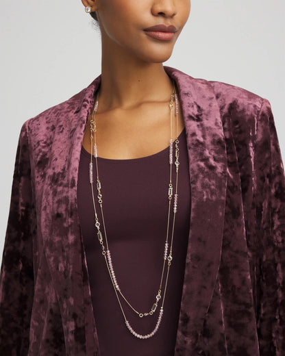 Chico's Pink Double-Strand Necklace