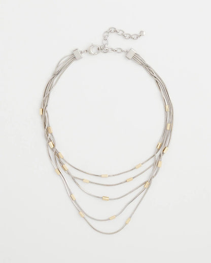 Chico's Mixed Metal Multi-Strand Necklace