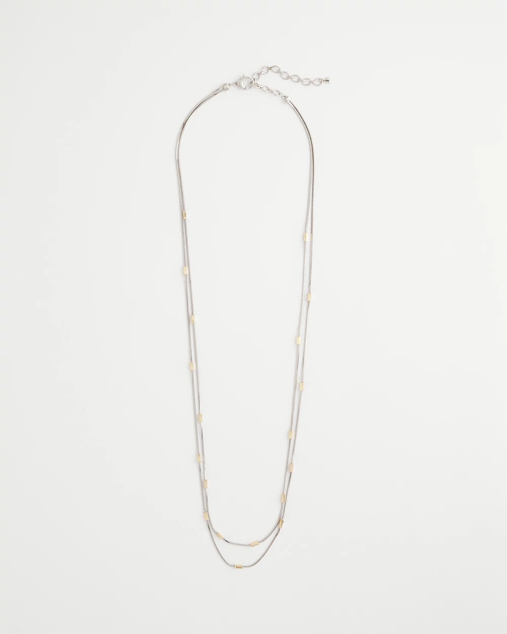 Chico's Mixed Metal Double Strand Necklace