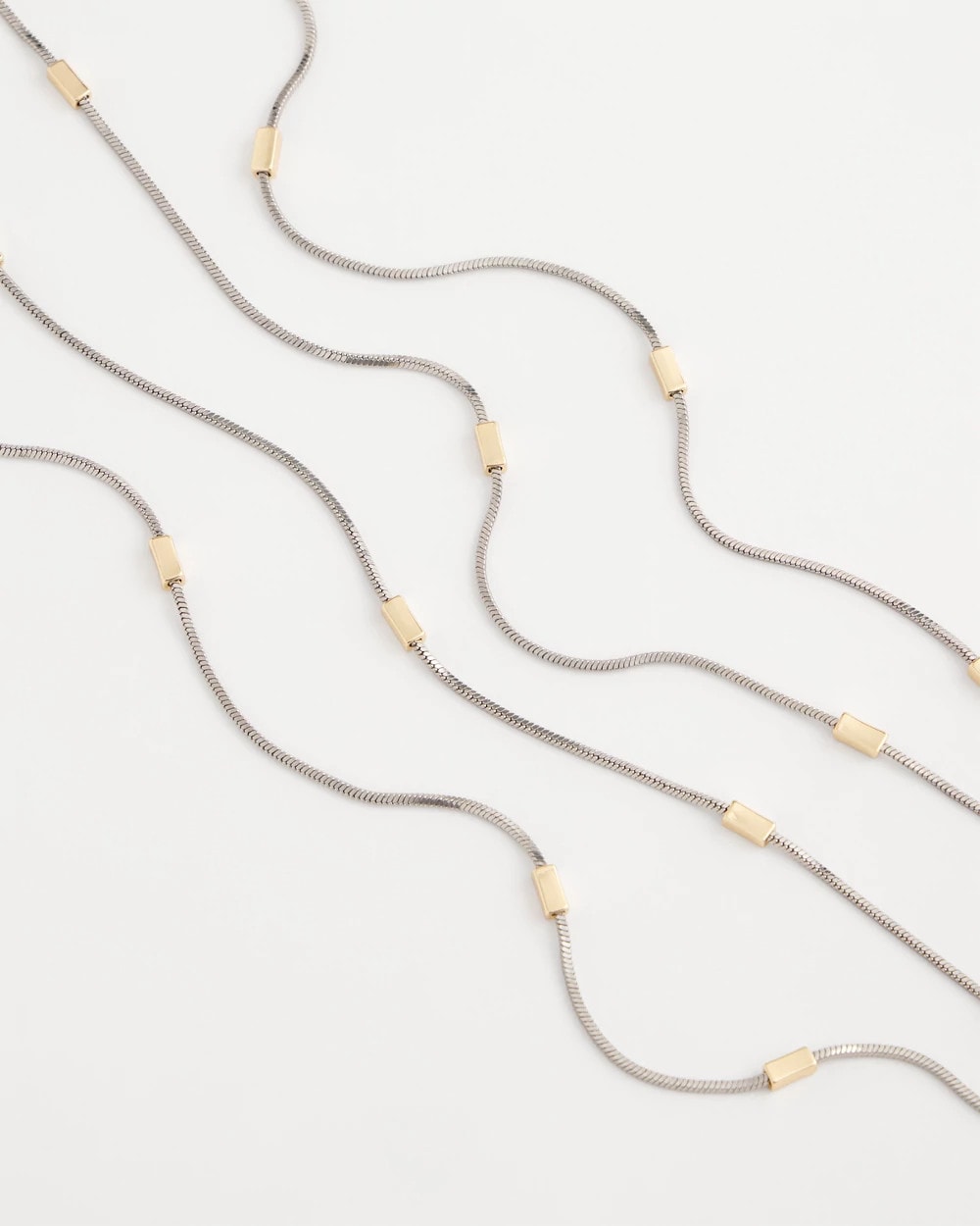 Chico's Mixed Metal Double Strand Necklace