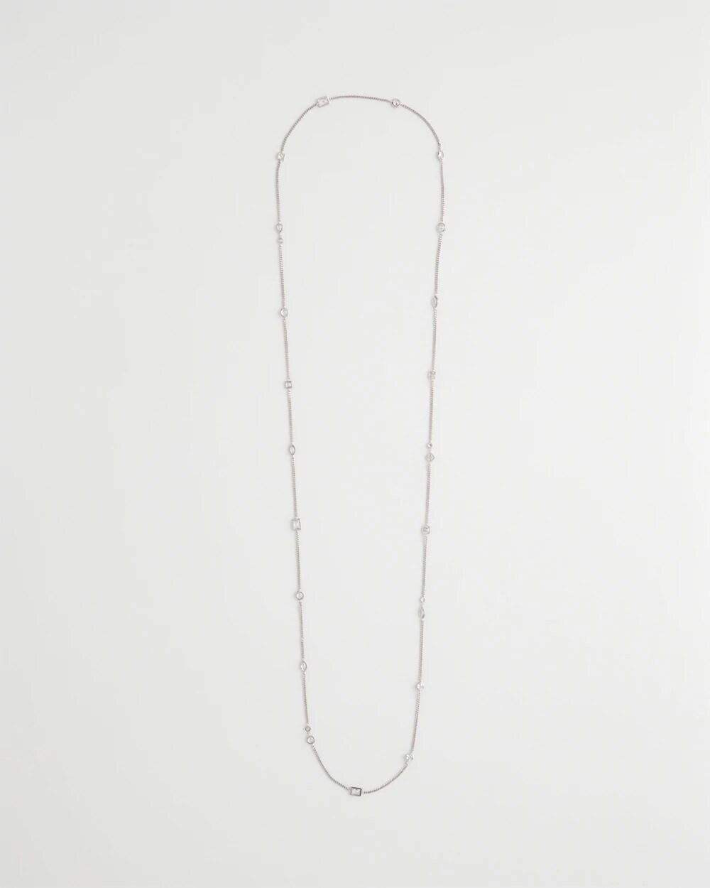 Chico's Fine Crystal Long Chain Necklace