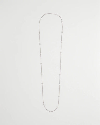 Chico's Fine Crystal Long Chain Necklace