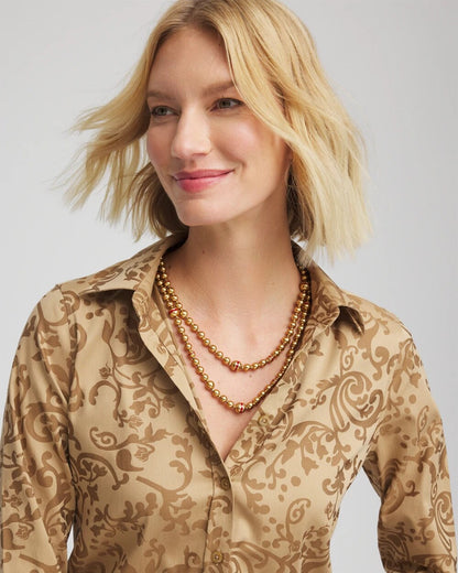 Chico's Art Deco Beaded Necklace