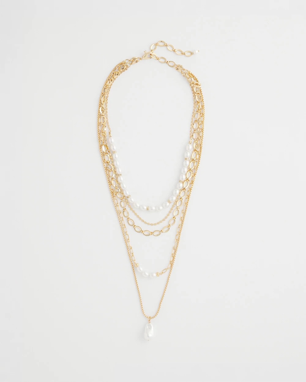 Chico's Convertible Pearl Multistrand Necklace