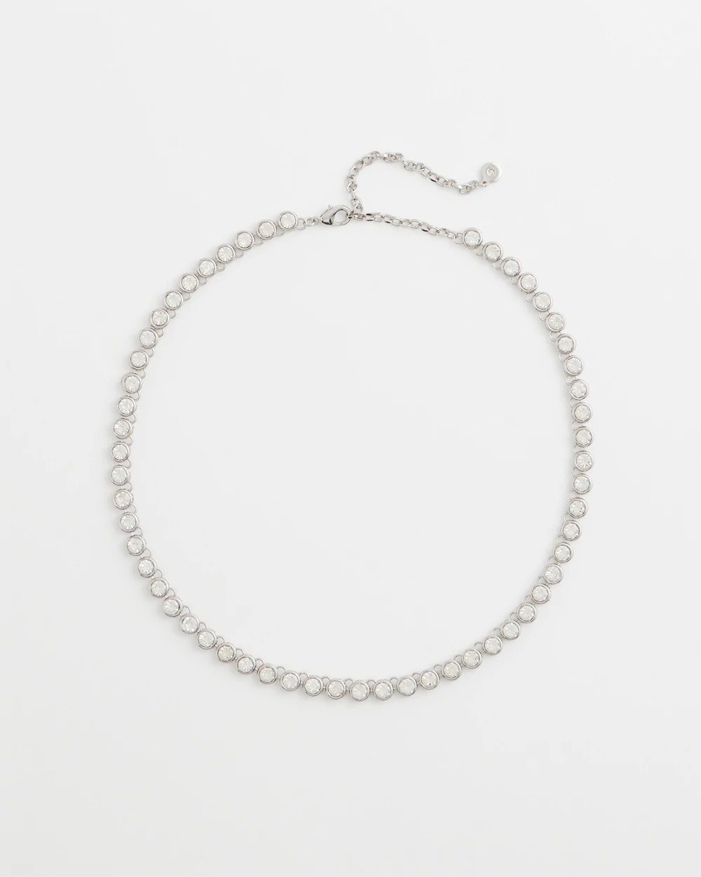 Chico's Silvertone Tennis Necklace