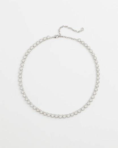 Chico's Silvertone Tennis Necklace