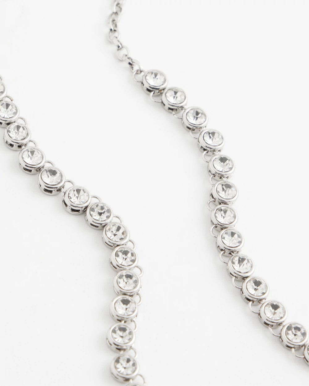 Chico's Silvertone Tennis Necklace