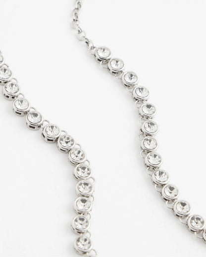 Chico's Silvertone Tennis Necklace