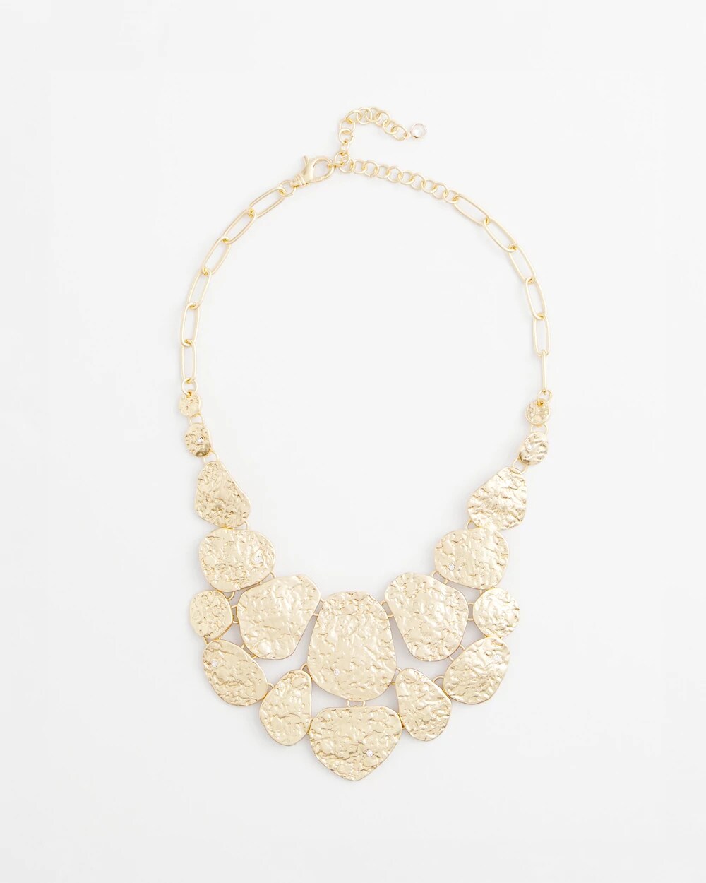 Chico's Molten Goldtone Bib Necklace