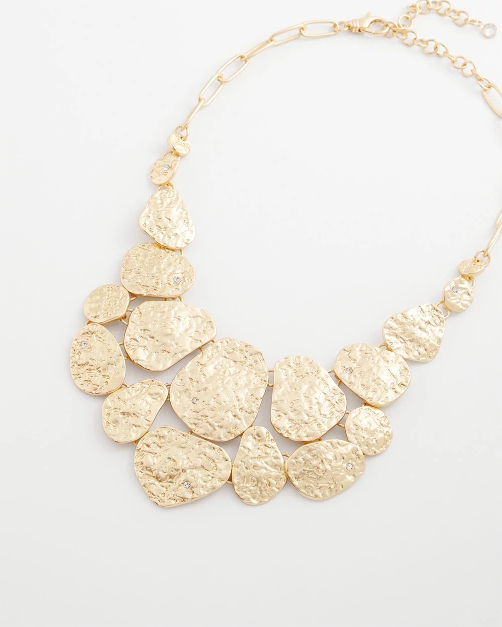 Chico's Molten Goldtone Bib Necklace