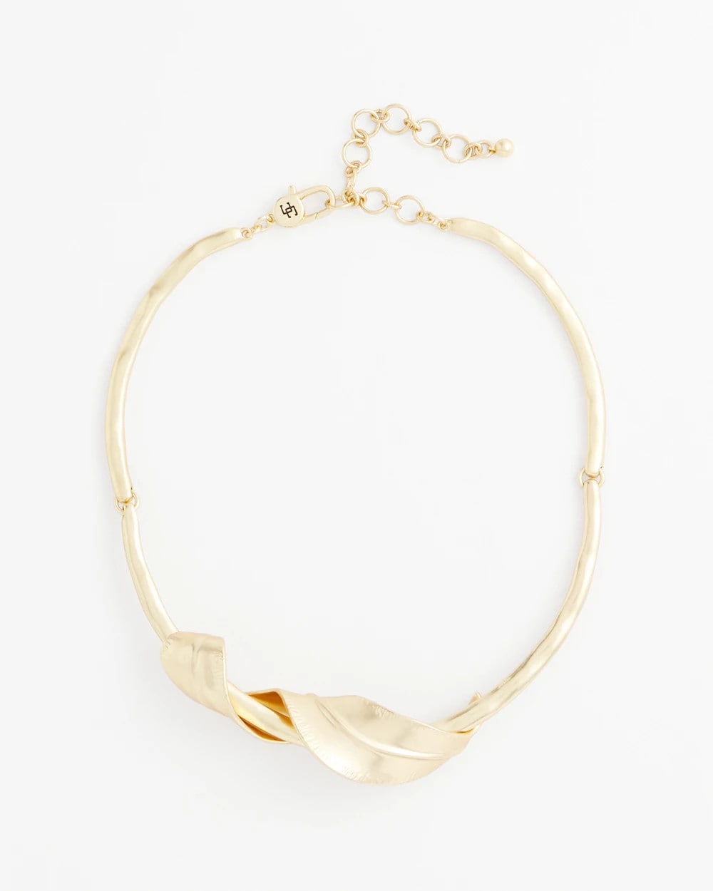 Chico's Golden Leafy Collar Necklace