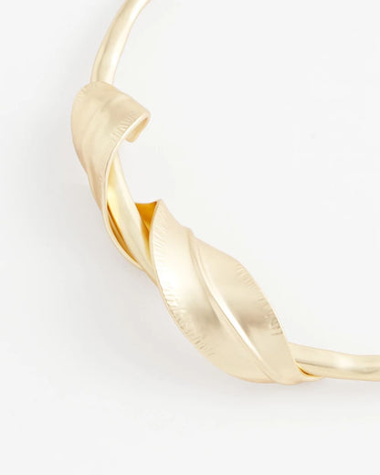 Chico's Golden Leafy Collar Necklace