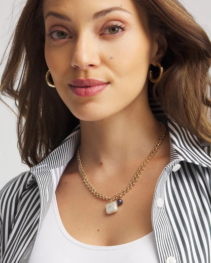 Chico's Freshwater Pearl Pendant Necklace