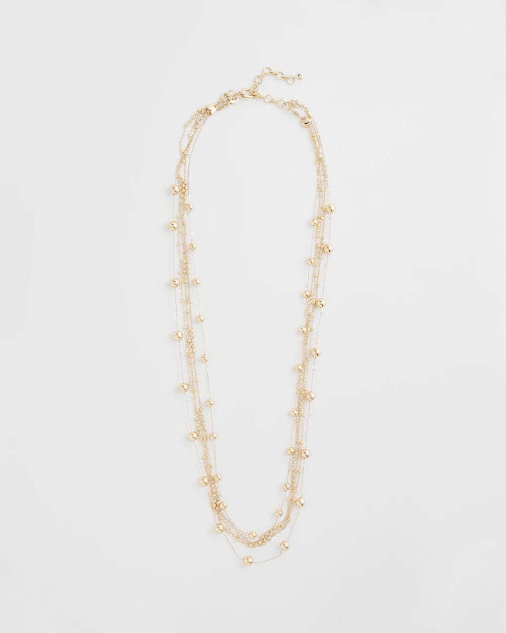 Chico's Multistrand Beaded Goldtone Necklace