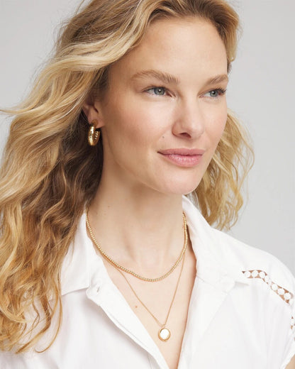 Chico's Goldtone Convertible Pendant Necklace