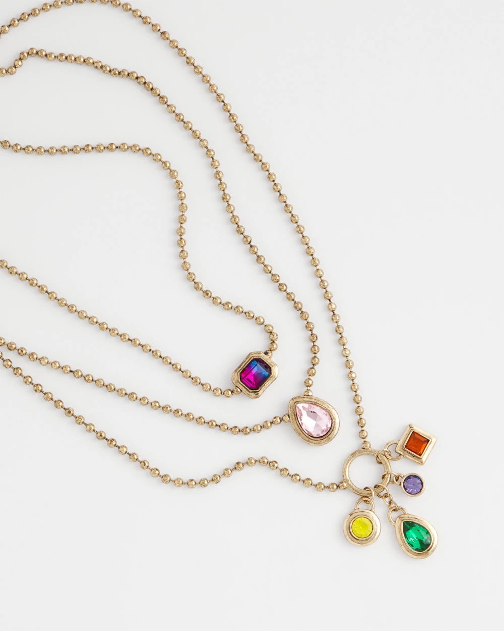 Chico's Multi-Strand Gem Necklace