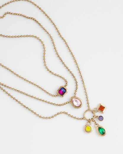 Chico's Multi-Strand Gem Necklace