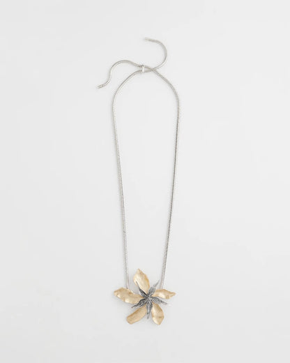 Chico's Chico's Originals Mixed Metal Flower Pendant Necklace