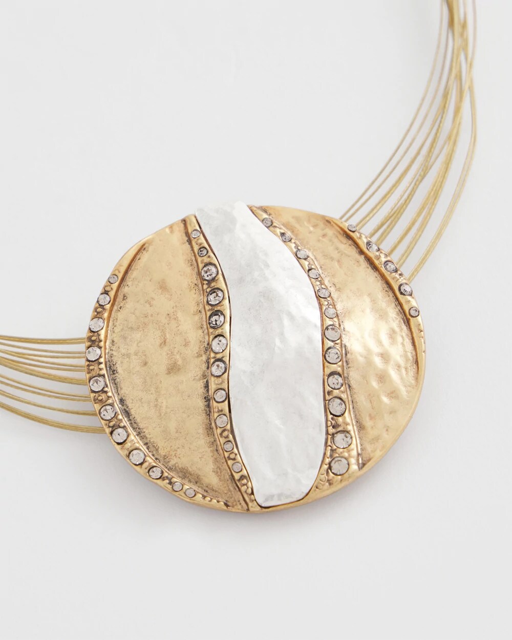 Chico's Mixed-Metal Safari Pendant Necklace