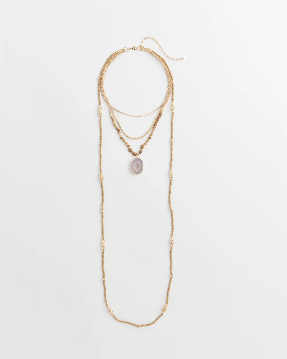 Chico's Convertible Agate Pendant Necklace