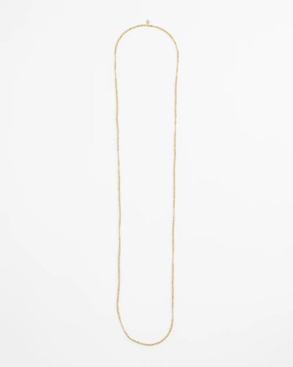 Chico's Long Goldtone Seed Bead Necklace