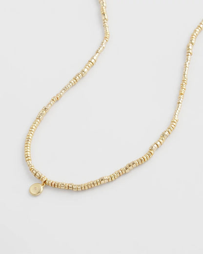 Chico's Long Goldtone Seed Bead Necklace