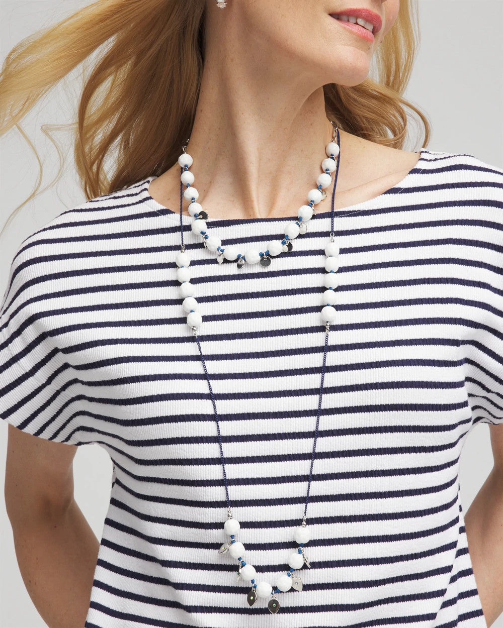 Chico's Convertible White Stone Necklace