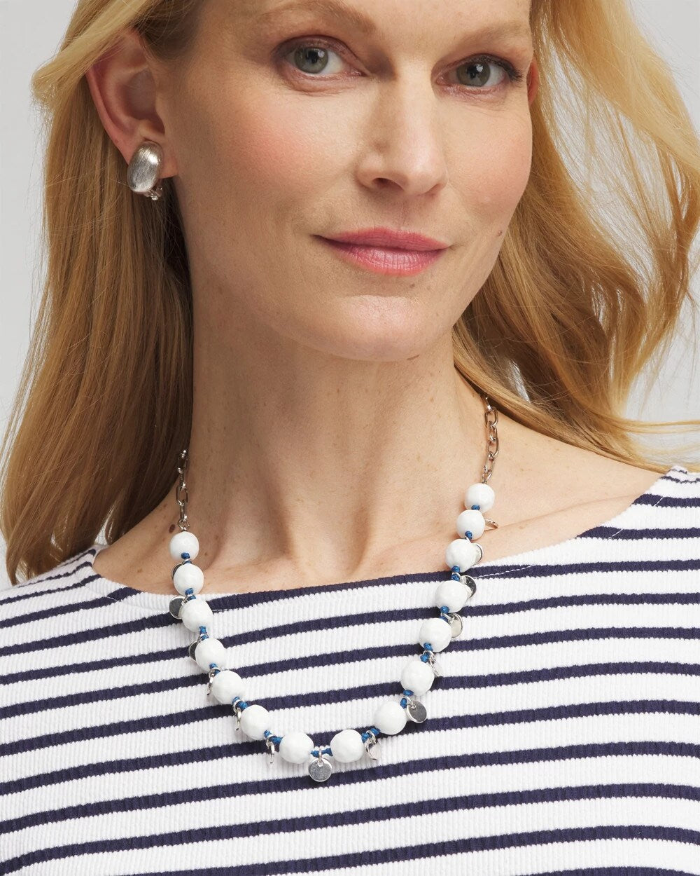 Chico's Convertible White Stone Necklace