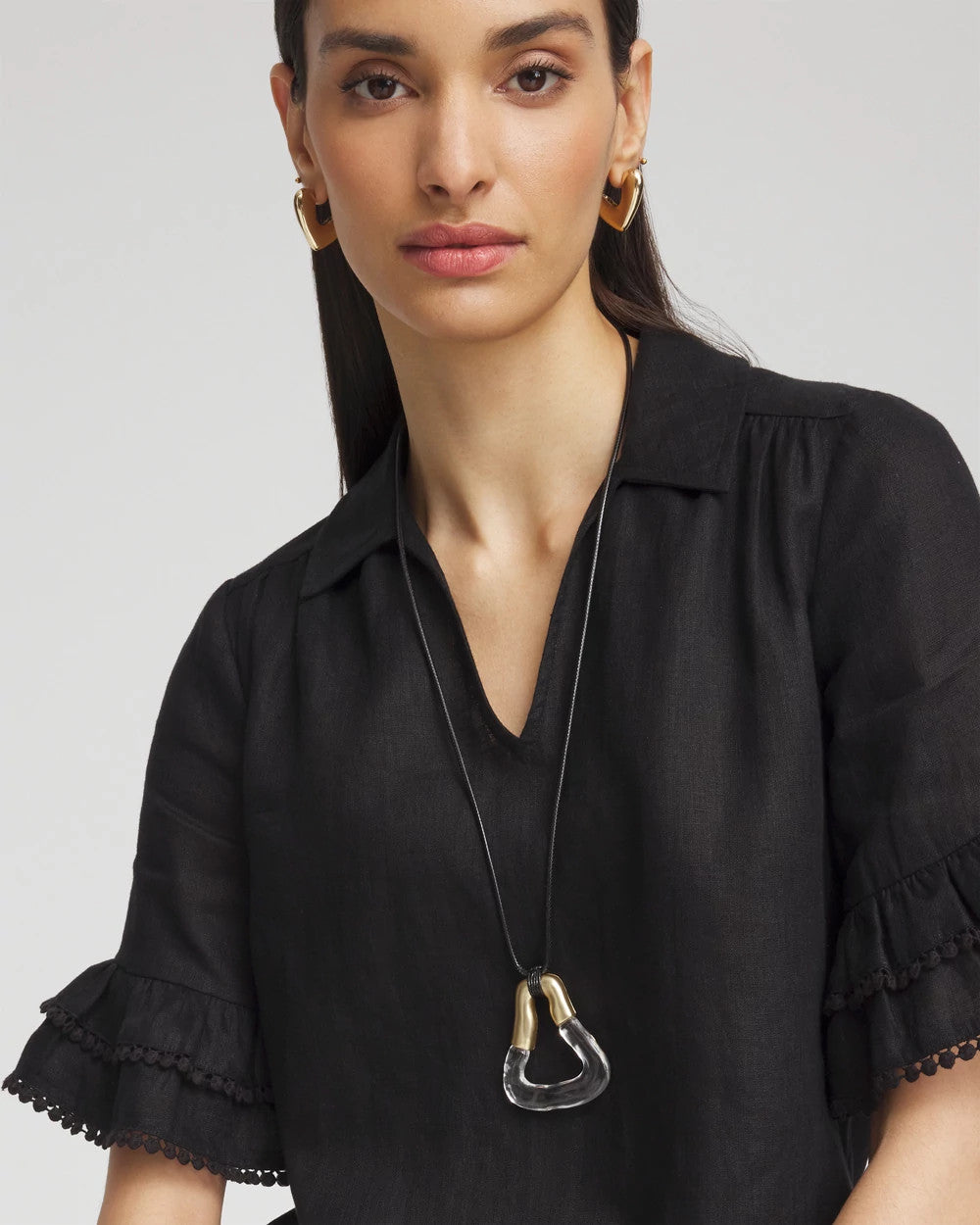 Chico's Adjustable Lucite Pendant Necklace