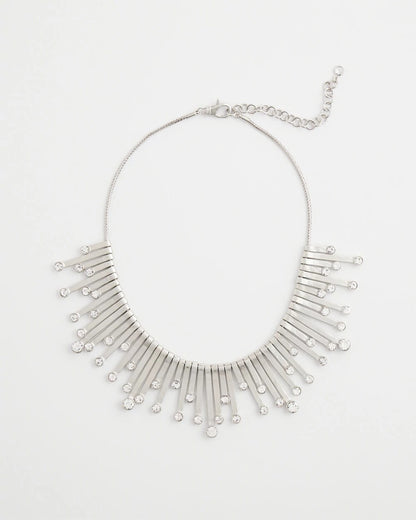 Chico's Chico’s Originals Silver Slice & Gem Bib