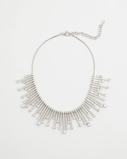Chico's Chico’s Originals Silver Slice & Gem Bib