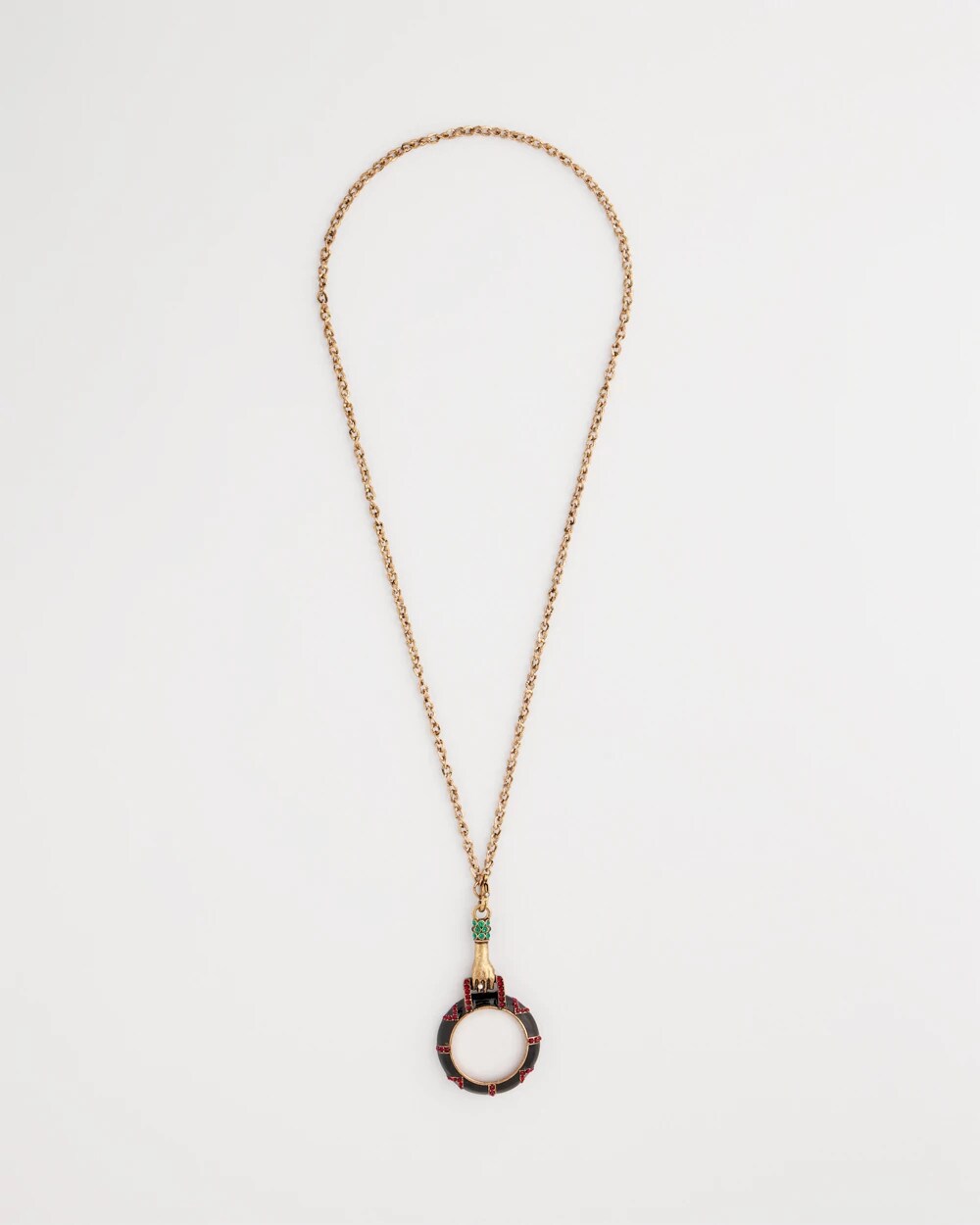 Chico's Hand Monocle Pendant Necklace