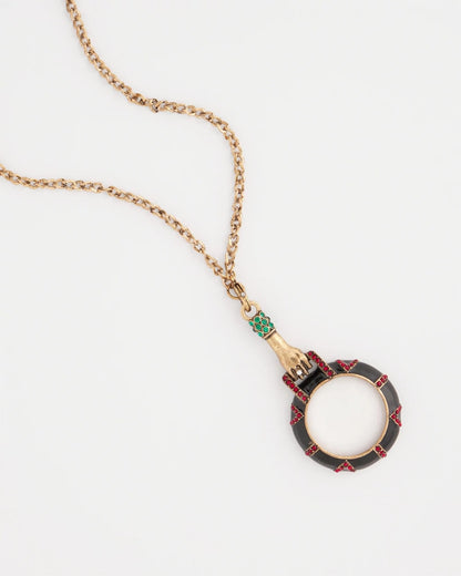 Chico's Hand Monocle Pendant Necklace