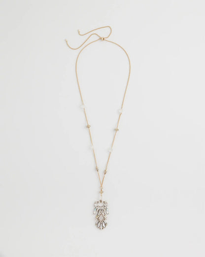 Chico's Adjustable Opalescent Pendant Necklace