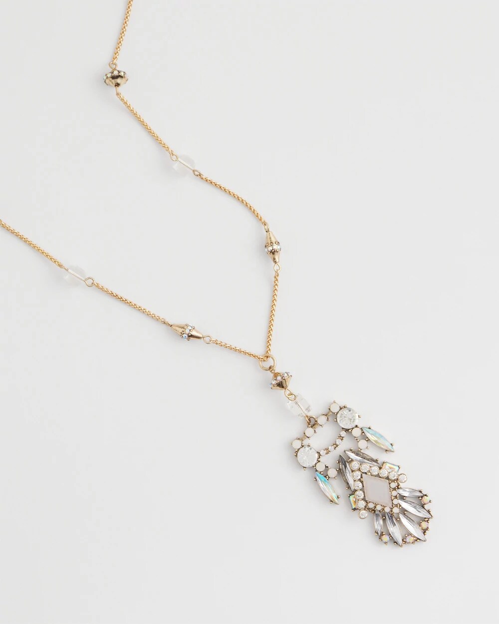 Chico's Adjustable Opalescent Pendant Necklace
