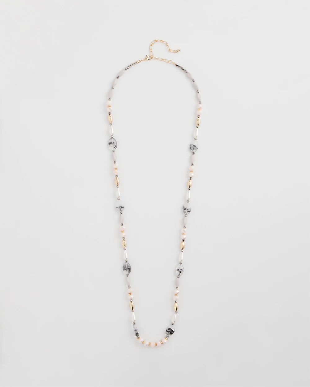 Chico's Pink Art Deco Beaded Necklace