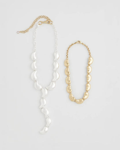 Chico's Convertible Mixed-Metals Y-Necklace