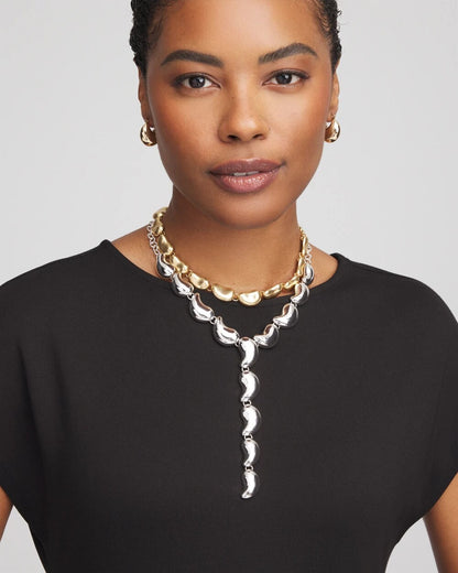 Chico's Convertible Mixed-Metals Y-Necklace