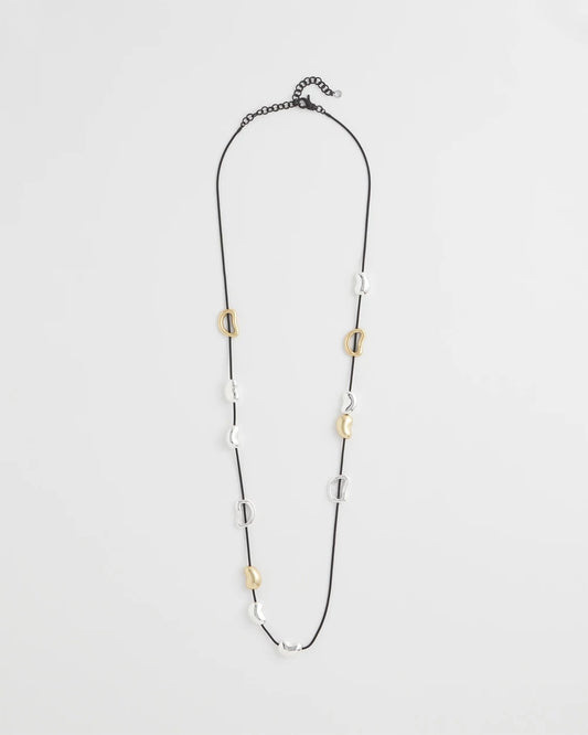 Chico's Mixed-Metal Charm Necklace