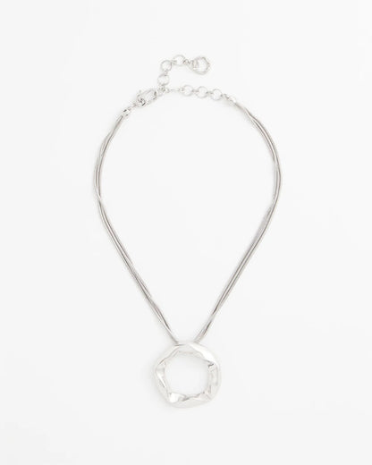 Chico's Short Circle Pendant Necklace