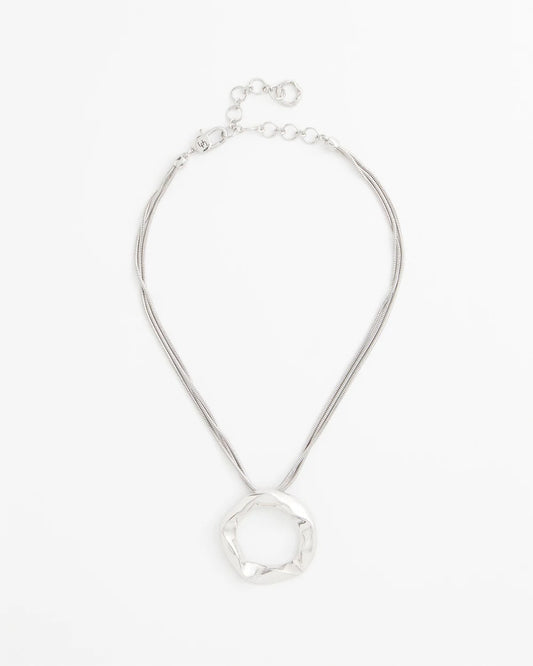 Chico's Short Circle Pendant Necklace