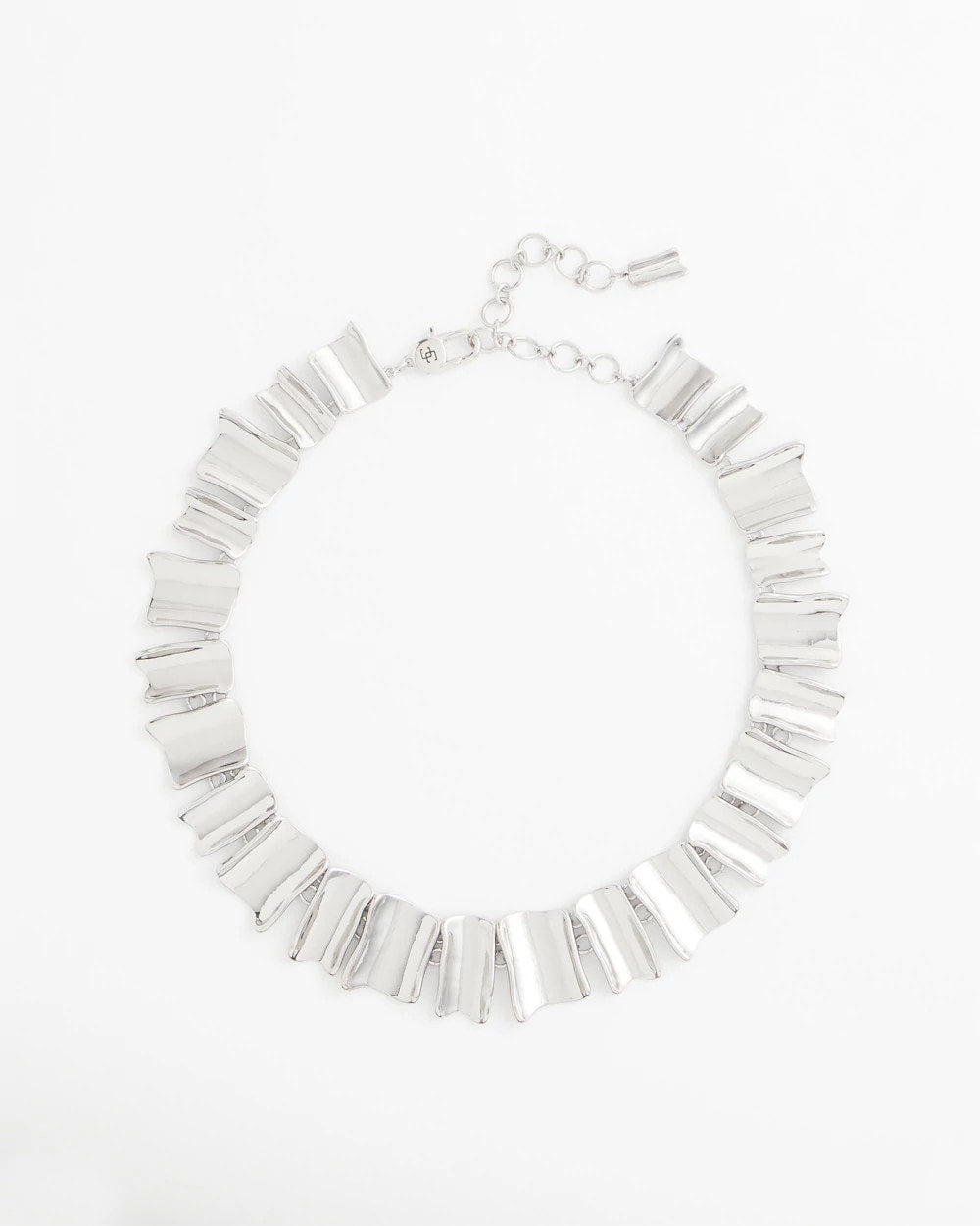 Chico's Silver Wave Collar Necklace