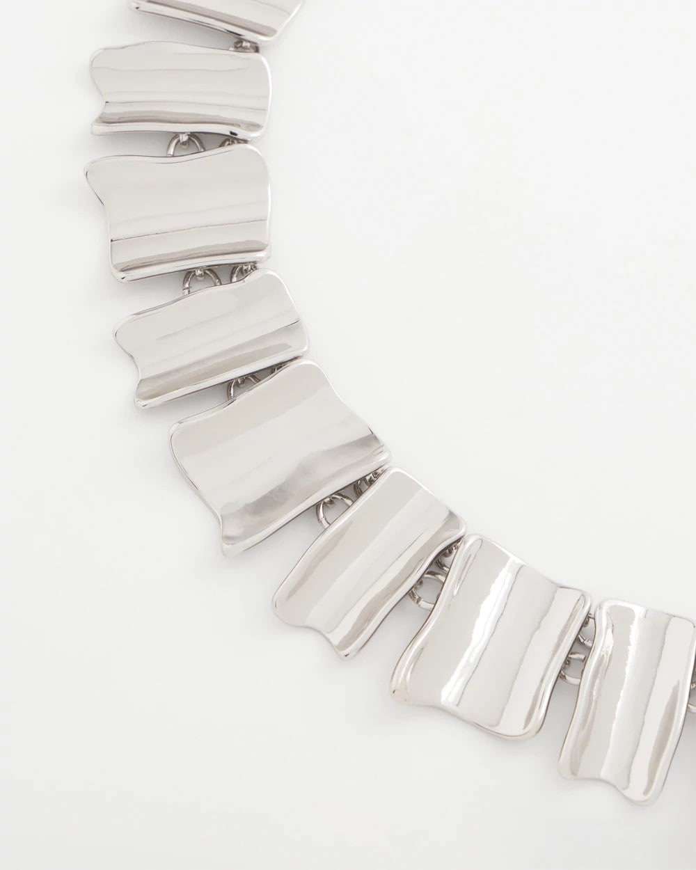 Chico's Silver Wave Collar Necklace