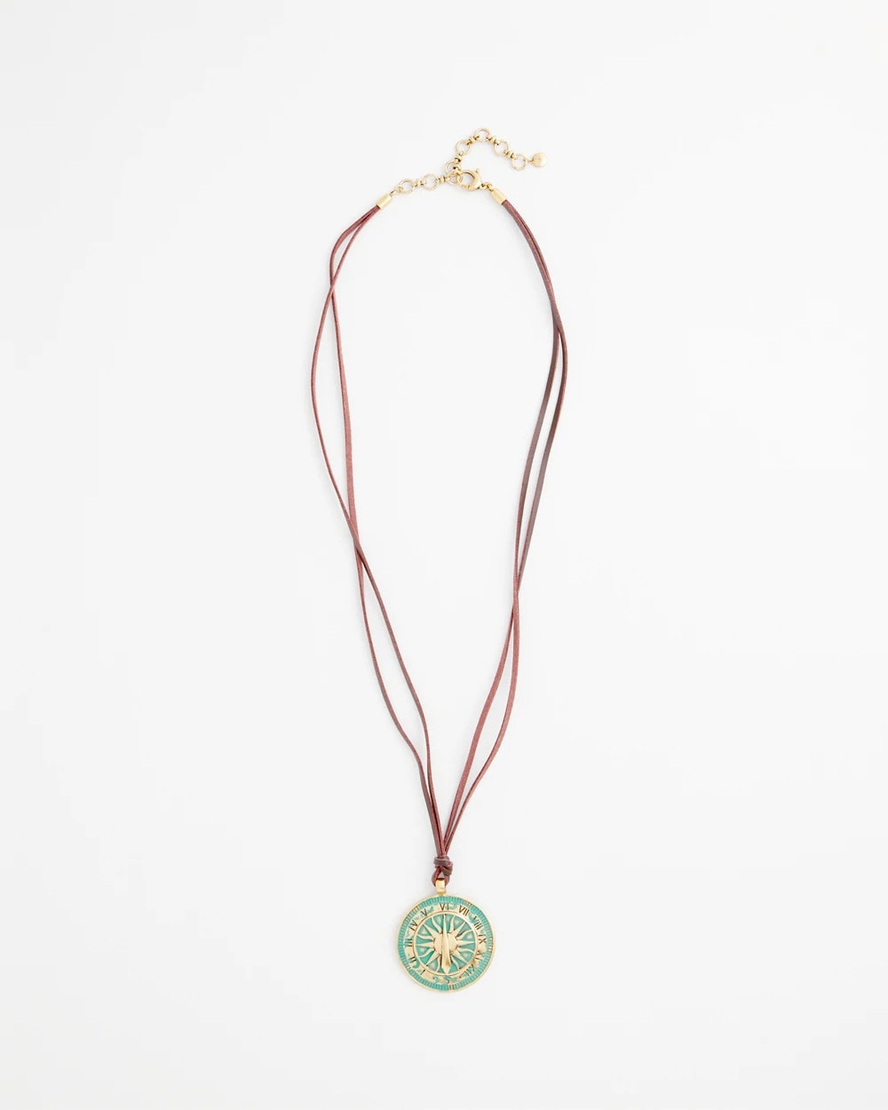 Chico's Sundial Medallion Pendant