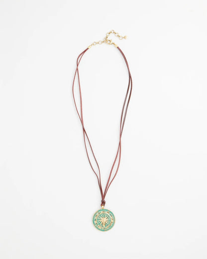 Chico's Sundial Medallion Pendant