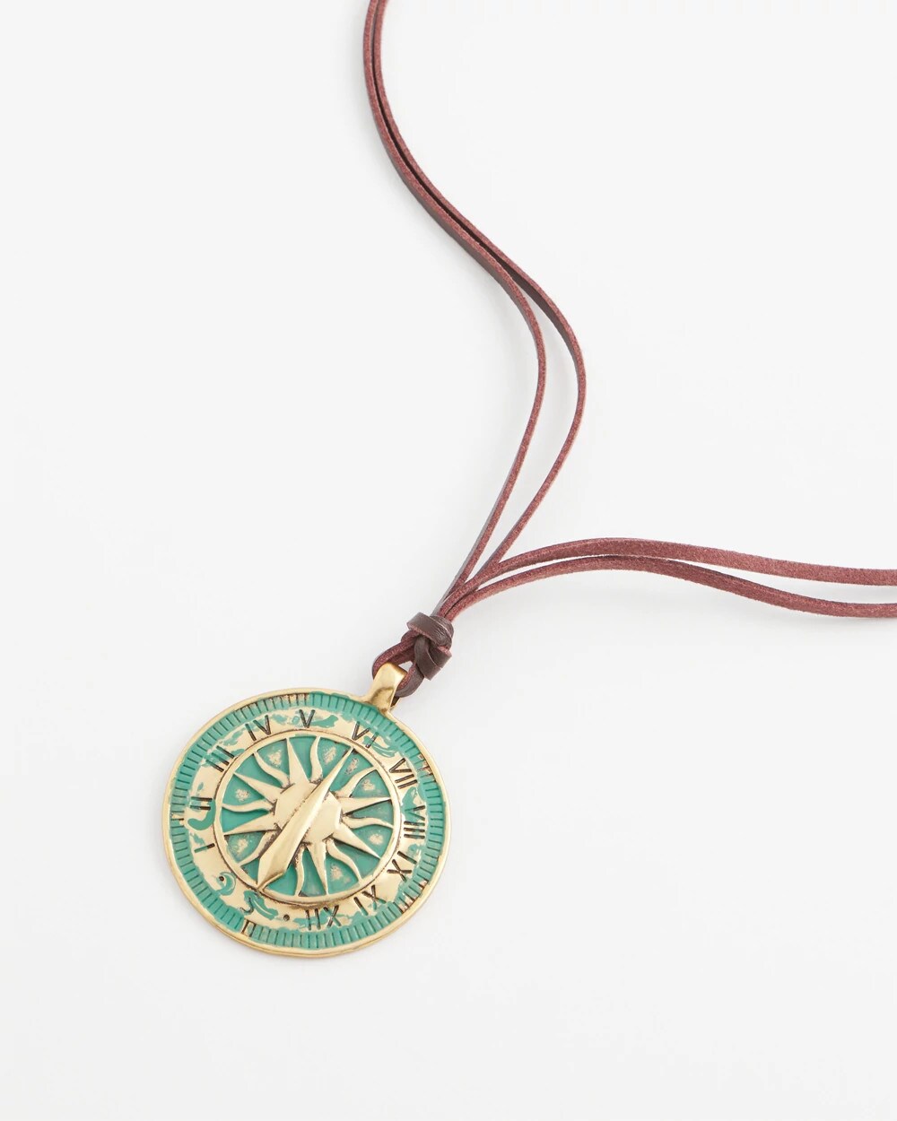 Chico's Sundial Medallion Pendant