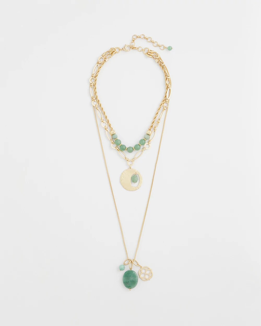 Chico's Convertible Triple-Strand Pendant Necklace